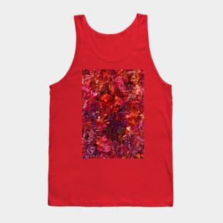 Special processing. Autumn leaves. So beautiful. Colorful. Red and pink. Tank Top